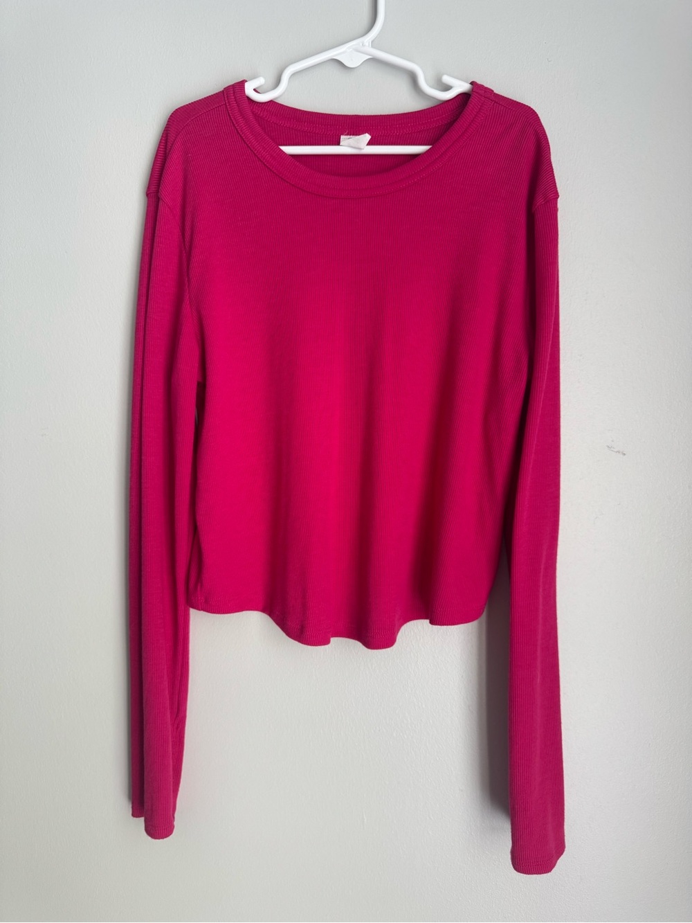Old navy- Long Sleeve Ribbed Top - Bright Pink